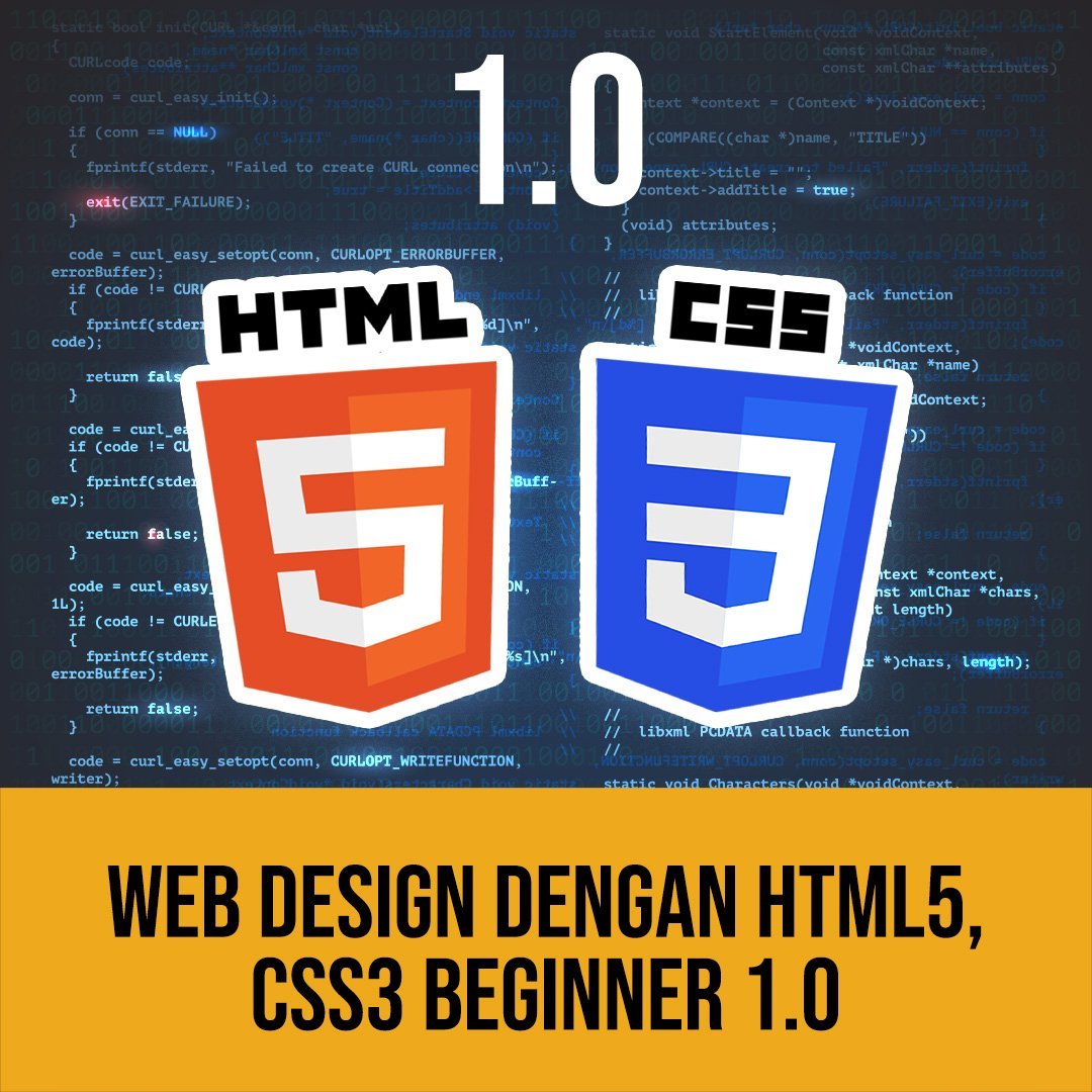 Ilustrasi Web Design dengan HTML5, CSS3 Beginner 1.0